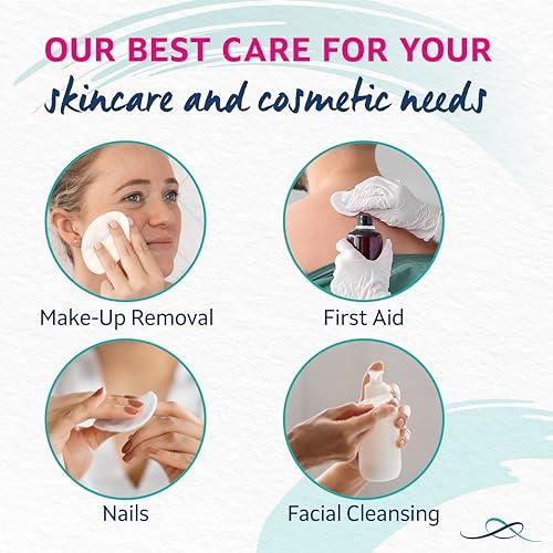 Lil-Lets Lil-Lets Cotton Wool Oval Pads, Certified Organic, 100% Pure Cotton Wool, Extra Large, Soft and Absorbent, Gentle on Skin, Dermatologically Tested, Pack of 50 Oval Pads