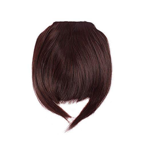 Aonmg Aonmg Clip In On Synthetic Blunt Hair Fake bangs Straight Front Neat Fake bangs Fake Hair Fringes With Fringes Hairpiece #8