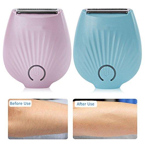 Zeerkeer Electric Razor for Women, ZEERKEER Lady Shaver, Rechargeable & Waterproof Women Shaver, Hair Removal Trimmer Use Wet or Dry (Pink)