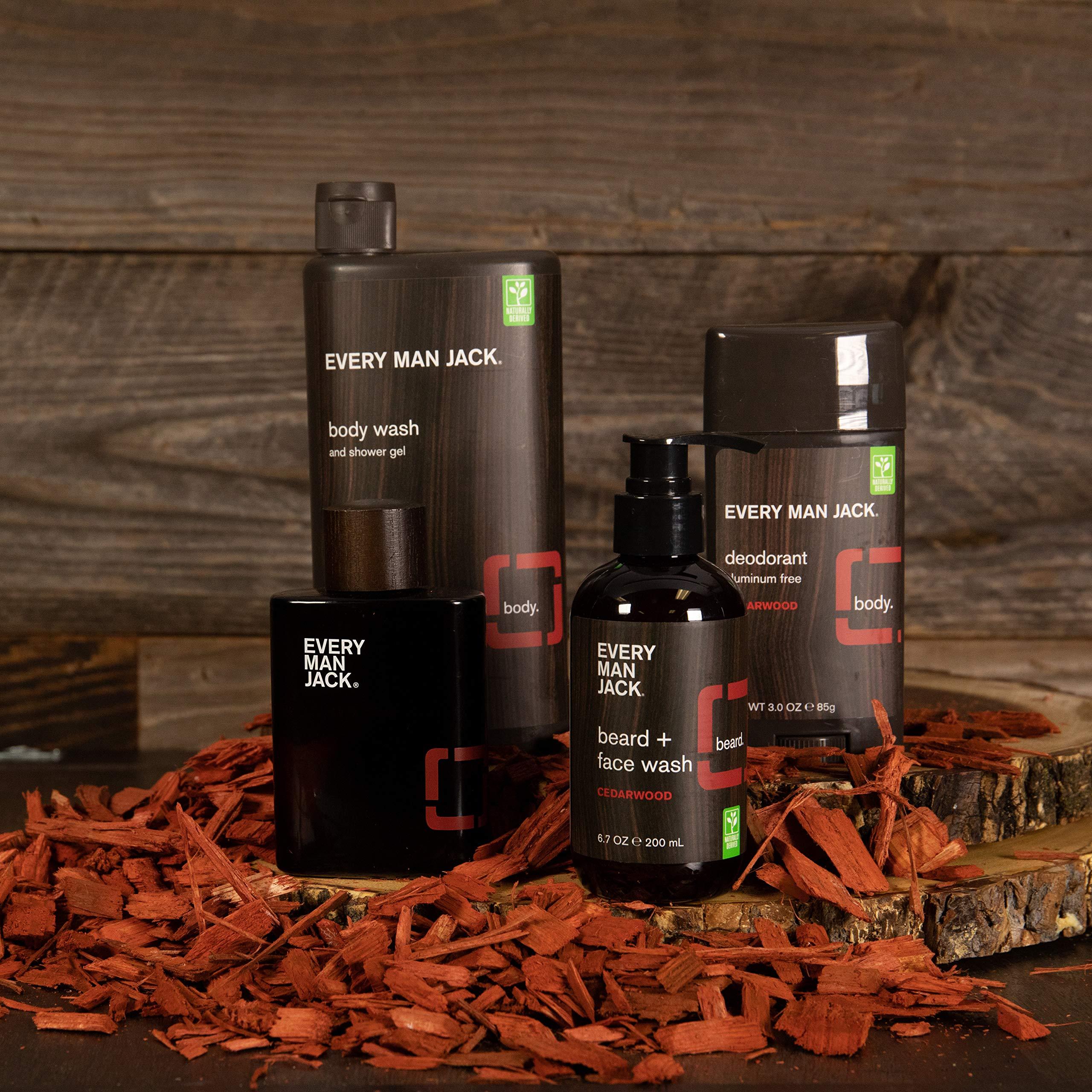 Every Man Jack Every Man Jack Men\'s Body Wash - Cedarwood | 16.9-ounce Twin Pack - 2 Bottles Included | Naturally Derived, Parabens-free, Pthalate-free, Dye-free, and Certified Cruelty Free,16.9 Fl Oz (Pack of 2)