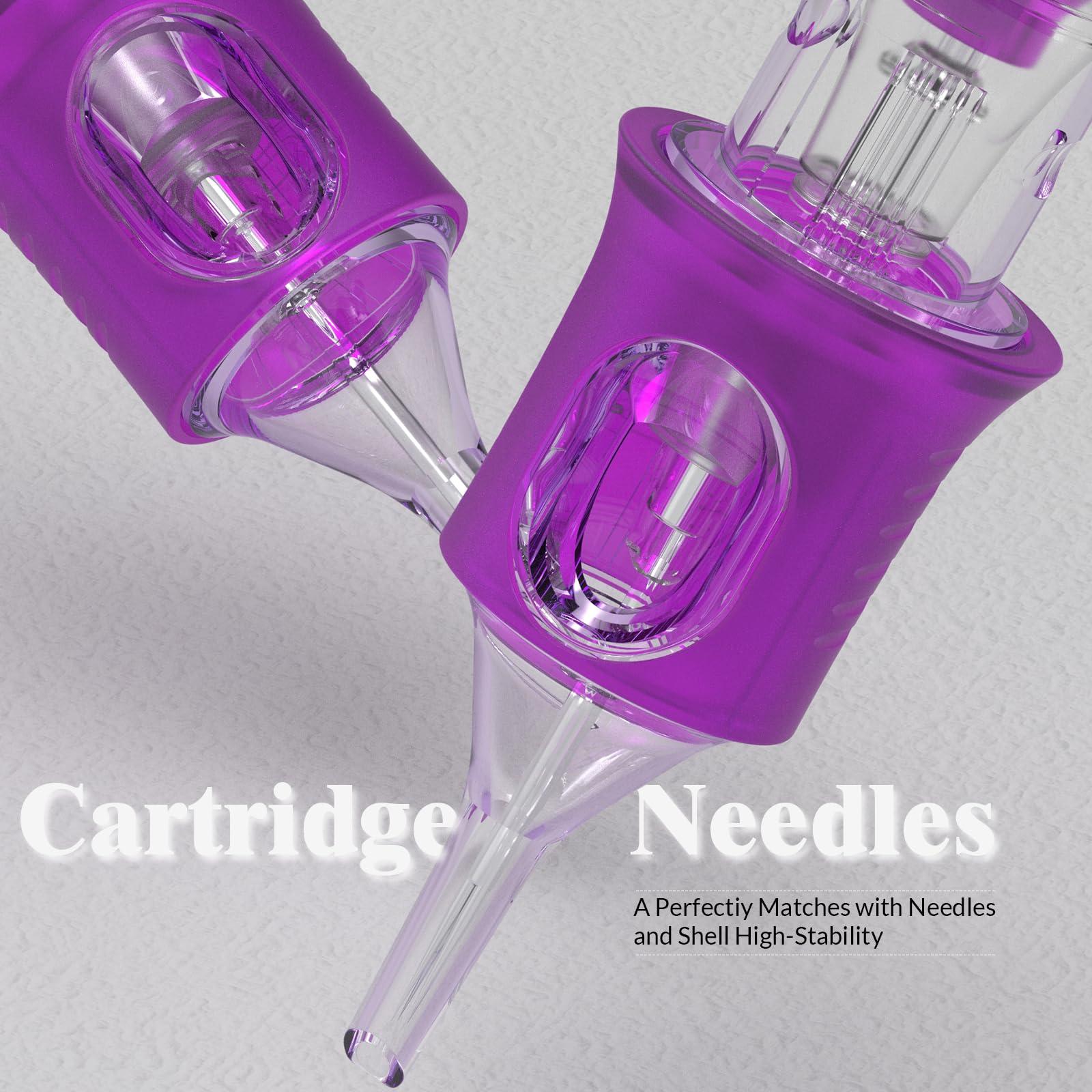 Wormhole Tattoo Wormhole Tattoo Cartridge Needles, 50pcs Mixed Sizes Disposable Tattoo Needles 1203RL 1205RL 1207RL 1209RL 1211RL Round Liner for Tattoo Pen Cartridge Machine Permanent Makeup