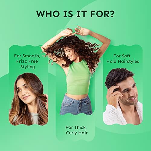 Arata Arata All-Natural Styling & Hold Hair Cream For A Soft-Hold Matte Look | Ayurvedic Extracts Of Organic Flaxseed & Olive Oil | Vegan & Cruelty-Free | Hair Growth Formula For Women & Men - 1.7 Fl Oz