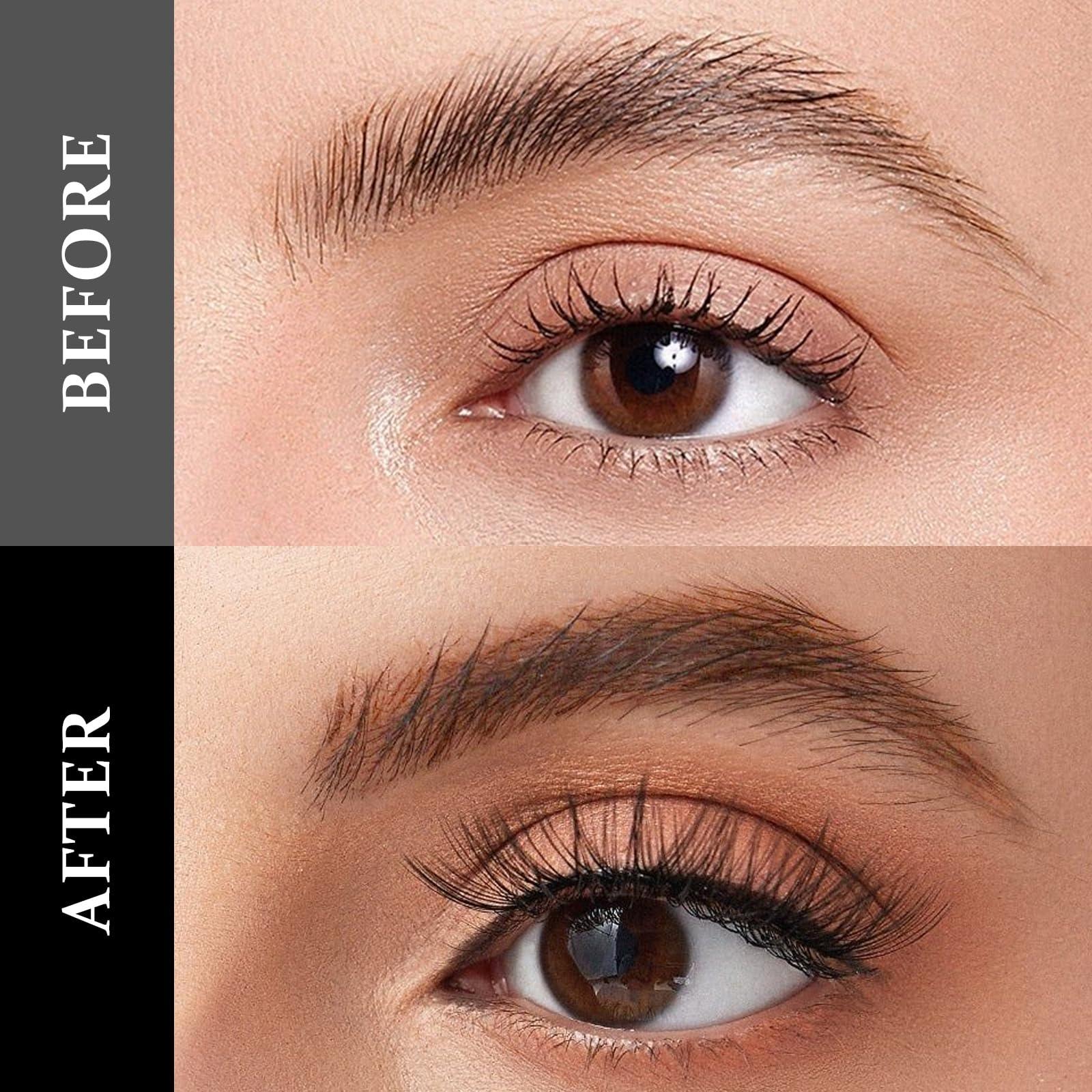 KUNSHNBEI 3D Eyebrow Pencil, 4 Tip Microblading Eyebrow Pencil, 24 Hours Smudge Proof Brow Pen, Brow Pen Makeup Natural Fine Stroke, Waterproof Eyebrow Pencil for Women (Light Brown) -1 Pack