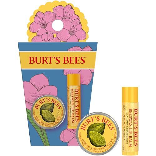 Burt's Bees Burt's Bees Gifts Ideas - Spring Surprise Set, Original Beeswax Lip Balm and Lemon Butter Cuticle Cream, Natural Origin Lip Moisturizer With Responsibly Sourced Beeswax, 2 Count