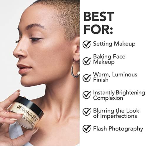 Dermablend Dermablend Illuminating Banana Powder, Loose Setting Powder Makeup for Brightening and a Long-Lasting Luminous Finish, up to 16hr Wear, 0.63 oz.