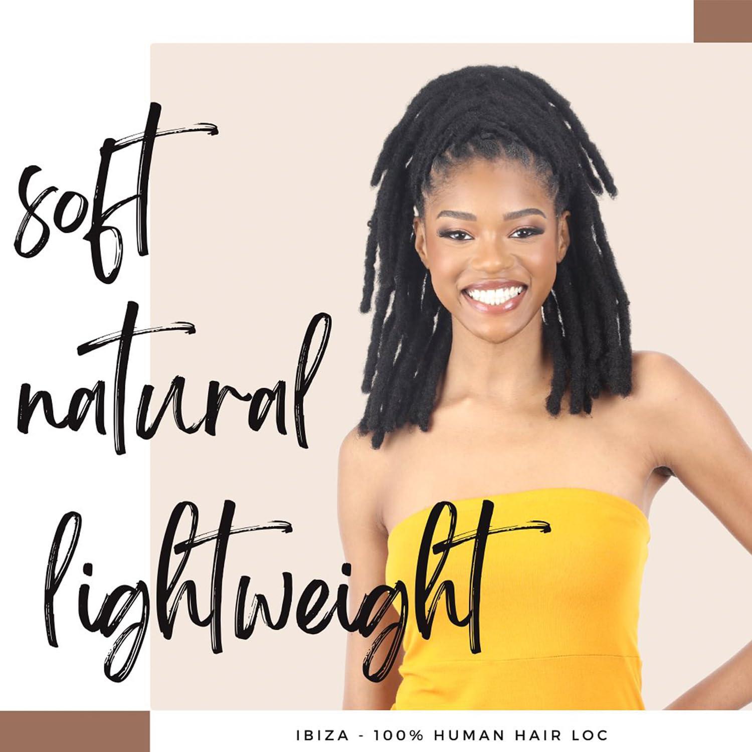 Shake-N-Go Shake-N-Go Natural Virgin Human Hair Braids Ibiza Human Hair Loc (8\"-12\") (10 Inch, NATURAL)