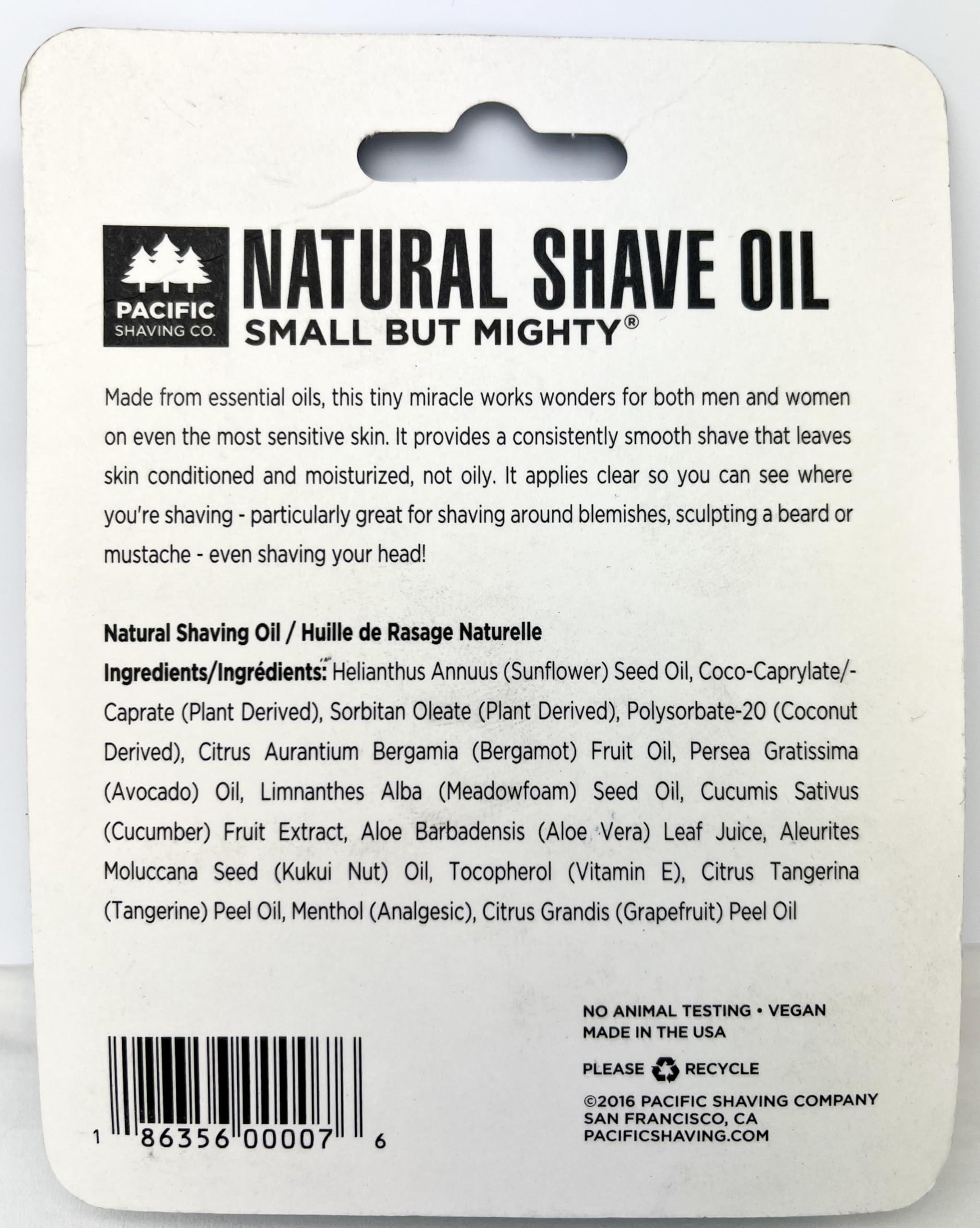 Pacific Shaving Company Pacific Shaving Company Natural Shaving Oil - Eliminates Cuts, Nicks, & Razor Burn, Soothes & Moisturizes Skin, Reduces Irritation, with Natural & Organic Ingredients, Made in USA, 5 oz (3-Pack)