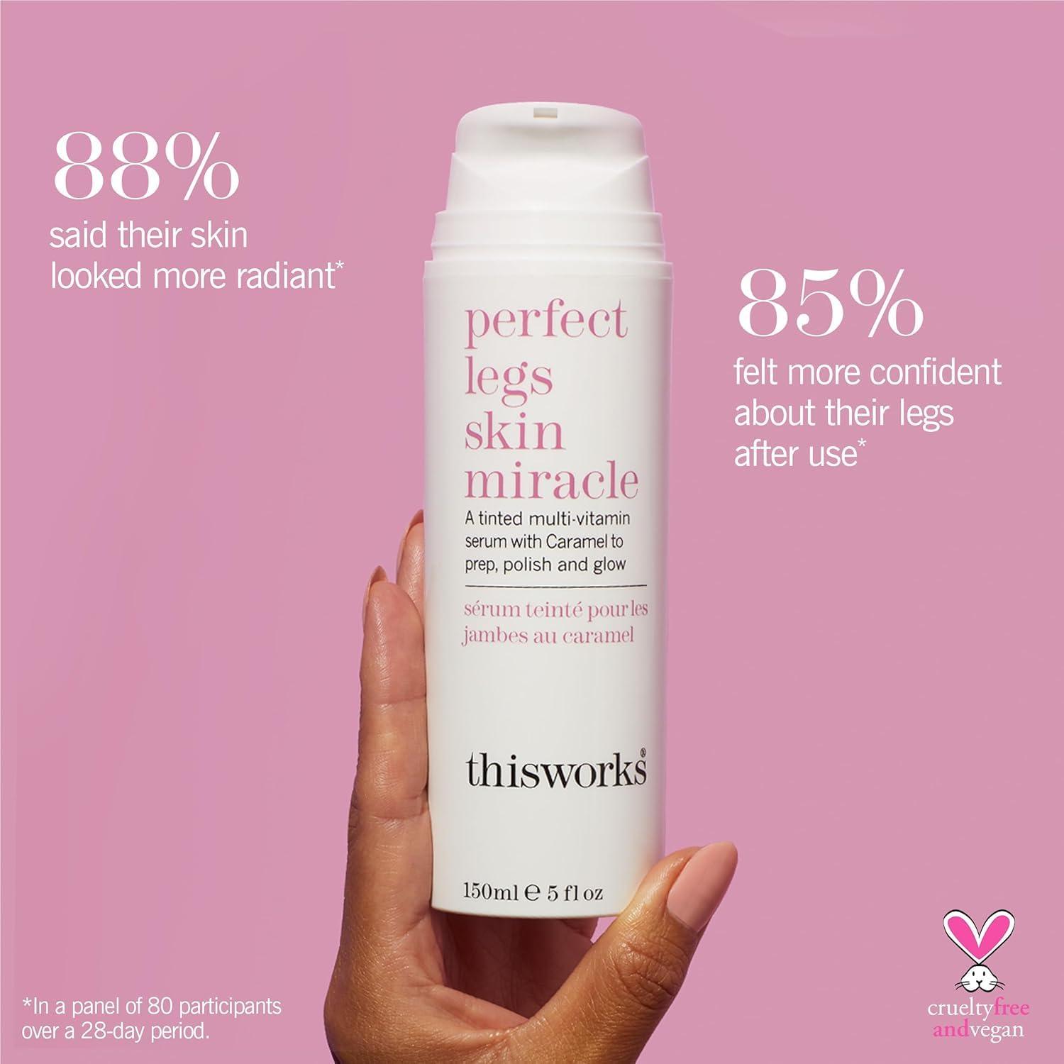 THISWORKS This Works Perfect Legs Skin Miracle | Tinted Serum for Radiant, Even-Toned Legs | Enriched with Vitamin C & E for Nourishment | Hydrates, Smooths & Enhances Natural Glow, 5 oz / 150ml