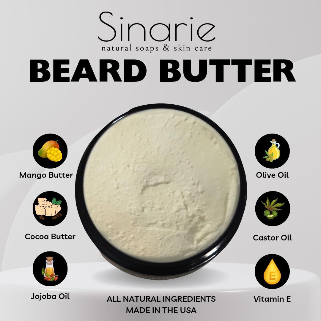 Sinarie Sinarie Whipped Beard Butter for Men - Hydrating Nourishing Repair for Hair, 4 oz., 1 count - Beard Conditioner, Beard Butter, Beard Oils, Beard Balm