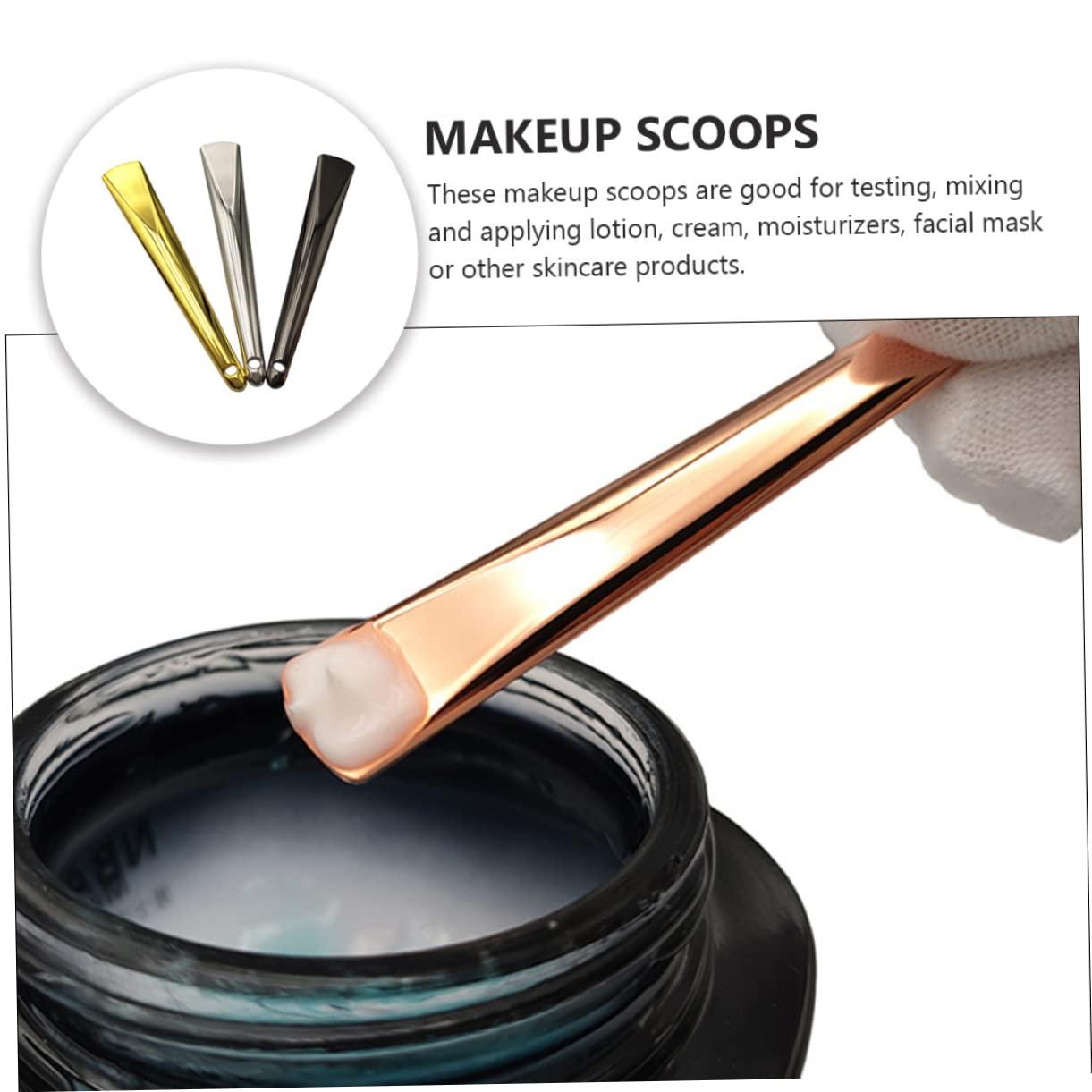 Ipetboom Ipetboom 6 Pcs Mask Tools Cream Container Facial Spoon Creams Patch Face Spatula Mini Makeup Skin Spatula Clay Mask for Face Moisturizing Cream Spatula Scoop Face Scrubber Stain Zinc Alloy