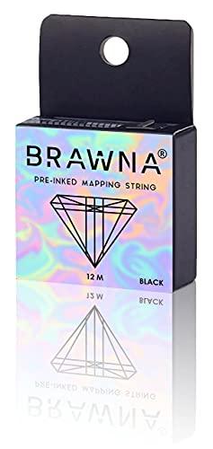 BRAWNA BRAWNA Eyebrow Micoblading Supplies Kit – 5 Disposable Microblading Pen Handles, Pre-Inked Mapping Eyebrow Thread and Holographic Zipper Storage Case; PMU Kit - Eyebrow Tattoo - Permanent Makeup Tools