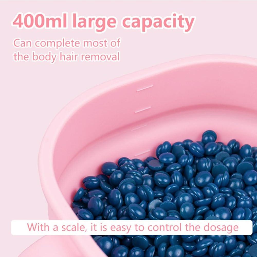 HURRISE HURRISE Electric Hot Wax Warmer Machine for Hair Removal, 400ml Removal Wax Heater, 100W Silicone Pot Liner, High Power Performance, Large Capacity, Versatile Usage, Easy to Clean