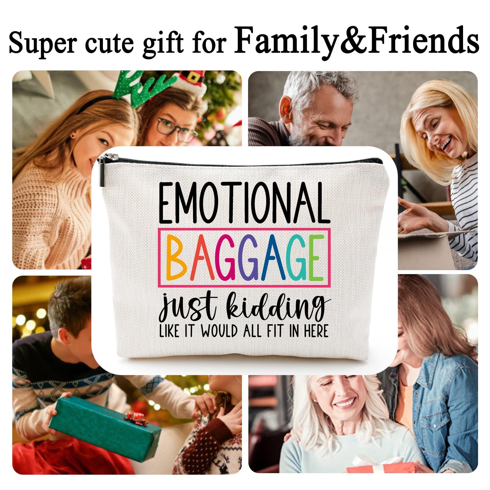 ZUYUROU ZUYUROU Funny Gifts for Women, Friends, Hostess Gift Ideas Cool Gifts for Women Mom Grandma Birthday Gift Ideas Gag gifts Girls Weekend Fun Makeup Travel Bag Cosmetic Bag Emotional Baggage