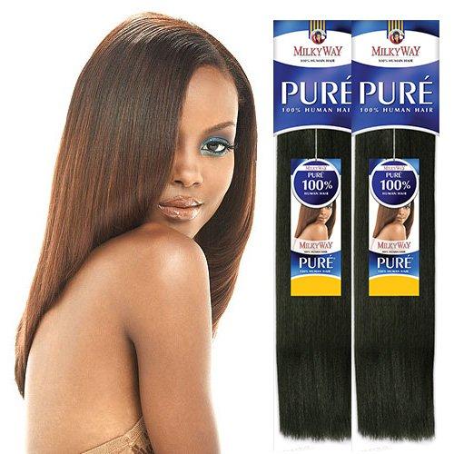 MilkyWay 2-PACK DEALS! Human Hair Weave MilkyWay Pure Yaki (18", 1)