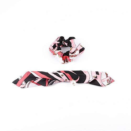 Bomine Bomine Chiffon Scrunchies floral Hair Ties Ponytail Hair Scarfs for women and Girls 3PCS