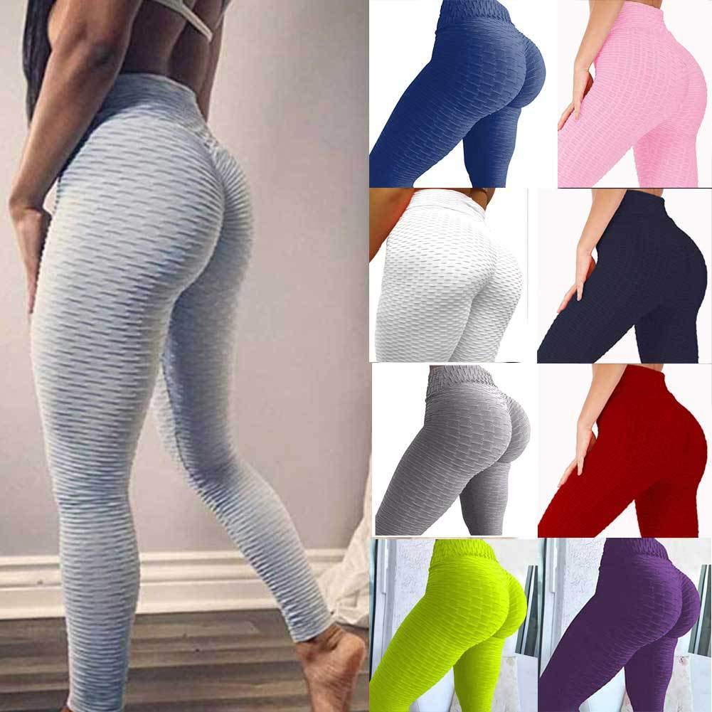 Angelastore Angelastore Breathable Buttocks Sweat-Absorbent Sports Yoga Pants Leggings (M, Gray)