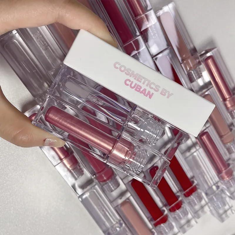 Generic 50pcs Square Transparent Clear 4.5ML Empty Lip Gloss Tubes PETG Lipgloss Bottles Containers Cosmetics Packaging Wholesale Customized Logo