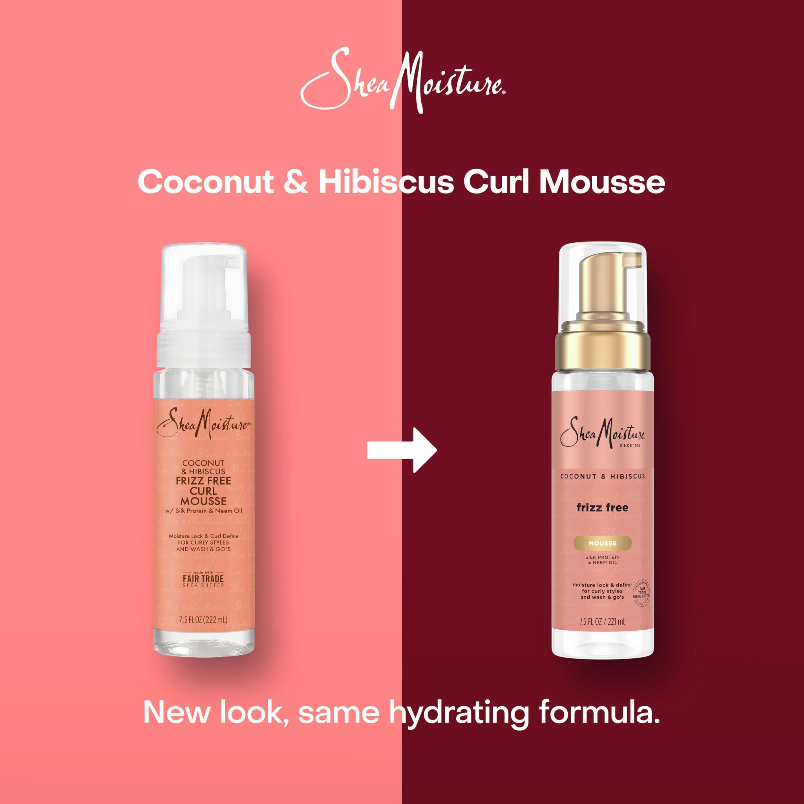 SheaMoisture SheaMoisture Curl Mousse Coconut and Hibiscus for Frizz Control Styling Mousse with Shea Butter 7.5 oz