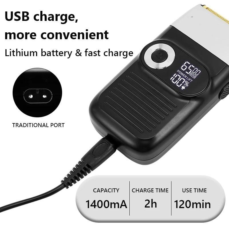 WTCBQC Electric Razors for Men, Professional Shaver Hair Cleaning Shave Shaper Foil Electric Shaver Head Shaving Machine Rotary Motor Electric Razor for Men (Color : OneColor)