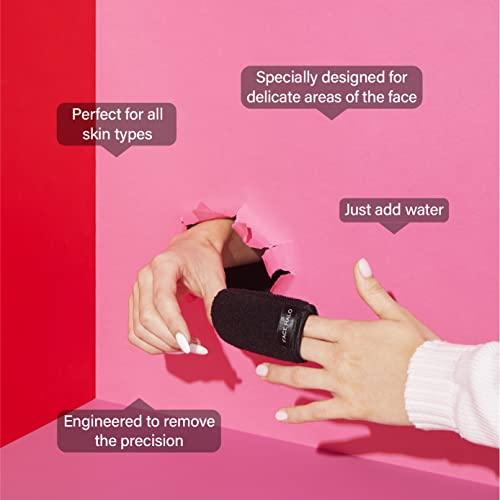 FACE HALO Face Halo X | Precision Makeup Remover Wipes and Wash Bag Remove Makeup with Just Water, Reusable Microfiber Makeup Touch-Up Mini Towel Erases Makeup in Hard To Reach and Sensitive Areas (4-Pack)