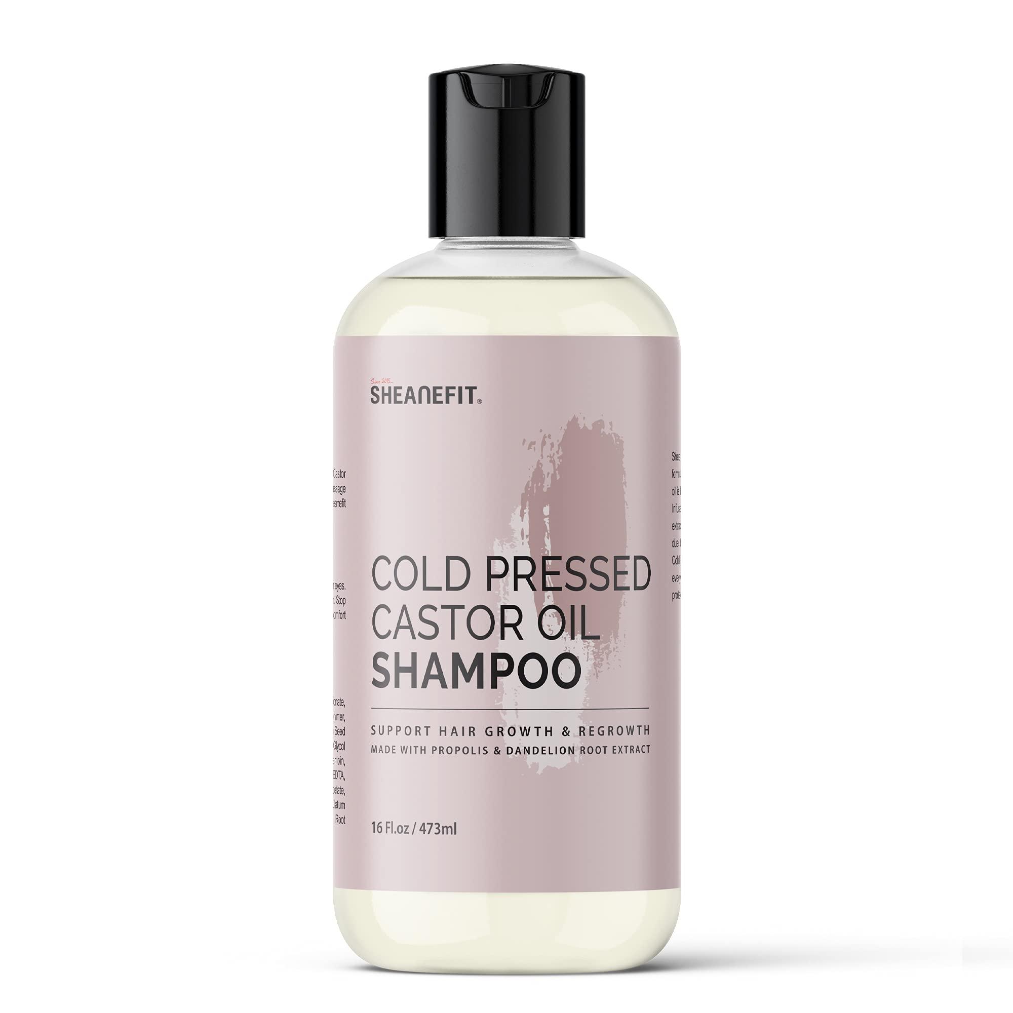 Sheanefit Sheanefit Cold Pressed Castor Oil Daily Shampoo Conditioner 16oz Set Support Hair Growth Nourish Strengthen Hair (Castor Oil Shampoo - 16oz)