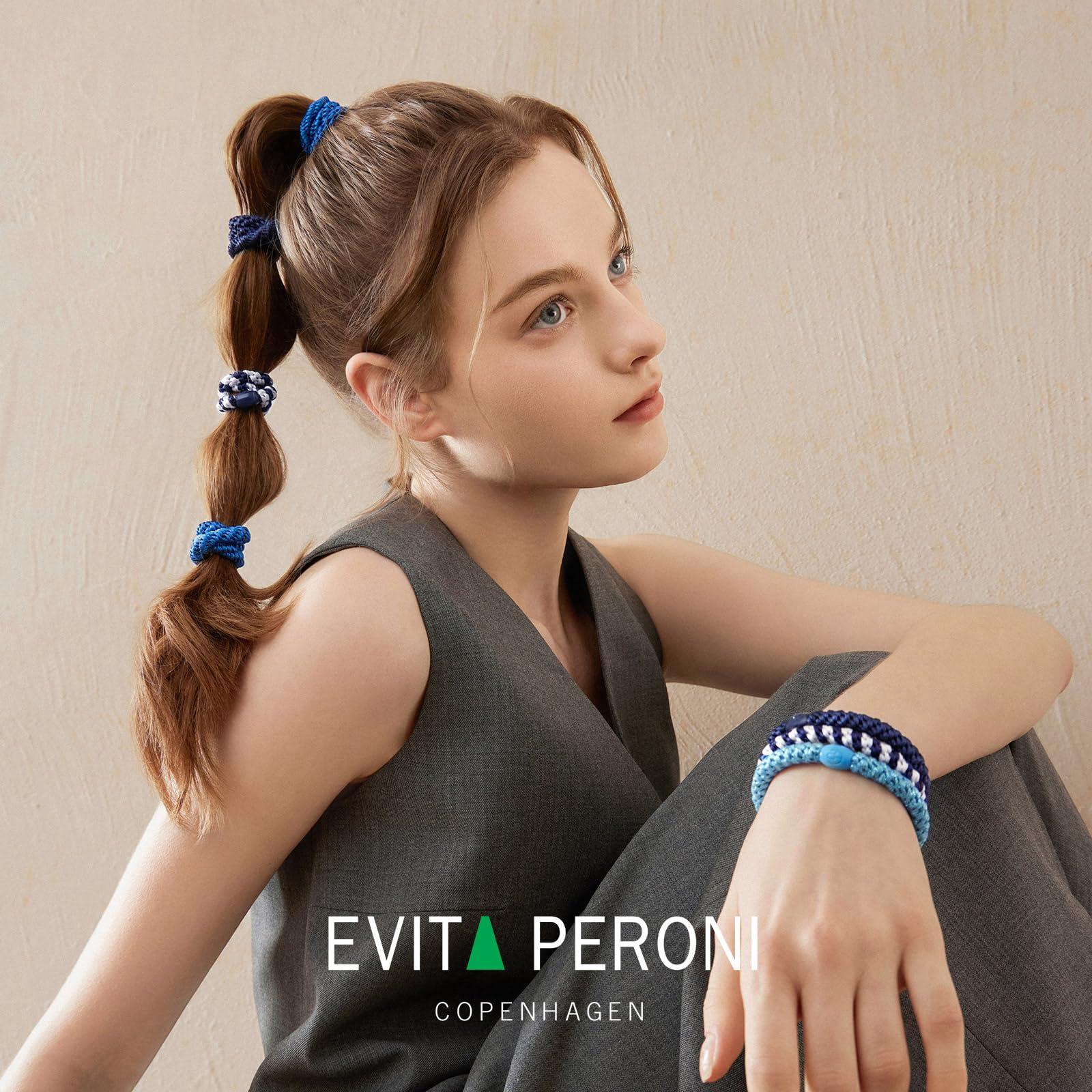 EVITA PERONI EVITA PERONI 12 Pcs Hair Ties Hair Bands for Thick and Curly Hair Ponytail Holders High Elastics No Damage No Crease Hair Accessories for Women and Girls (Black, Brown, Orange, Apricot)