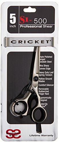 Cricket Cricket S1 Pro Series 500 5 inch Shears Professional Stylist Barber Hair Cutting Scissors, Convex Edge, Swedish Steel