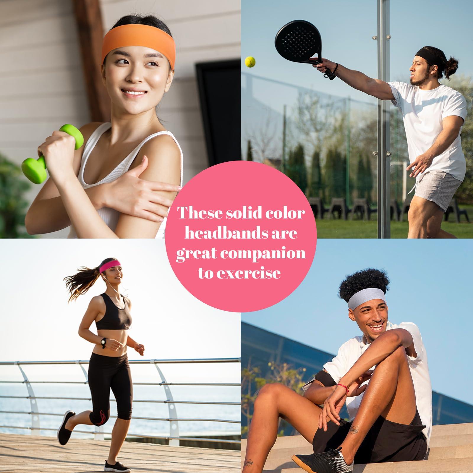 obeoby 8 Pack Headbands for Women, Sweat Absorbing Headbands Non Slip Cotton Hair Bands Fashion Headbands for Daily Life Workout Yoga Running