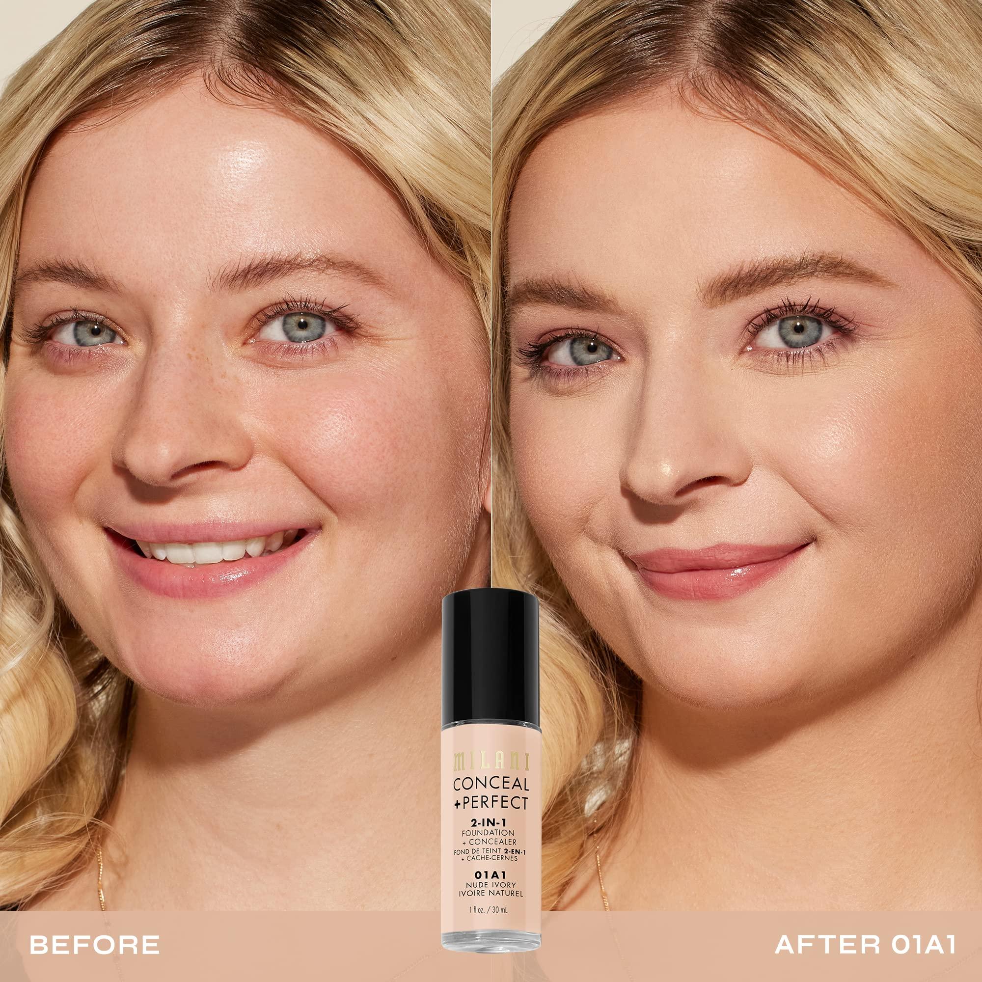 Milani Milani Conceal + Perfect Liquid Foundation - Nude Ivory, 1 Fl. Oz.