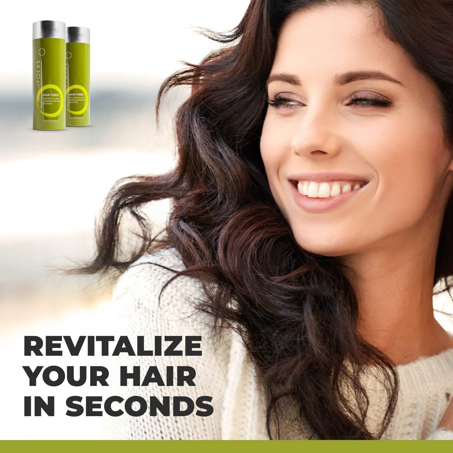 Perfect Hair Hair Powder for Thinning Hair - Instant Root Concealer Hides Thin Hair & Scalp Shine in Under 30 Seconds - Wind & Sweat Resistant - 60g / 2.12oz (Black)