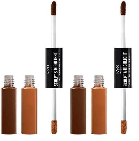 NYX PROFESSIONAL MAKEUP NYX Professional Makeup Sculpt & Highlight Face Duo, Espresso/Honey, 0.34 Ounce (Pack of 2)