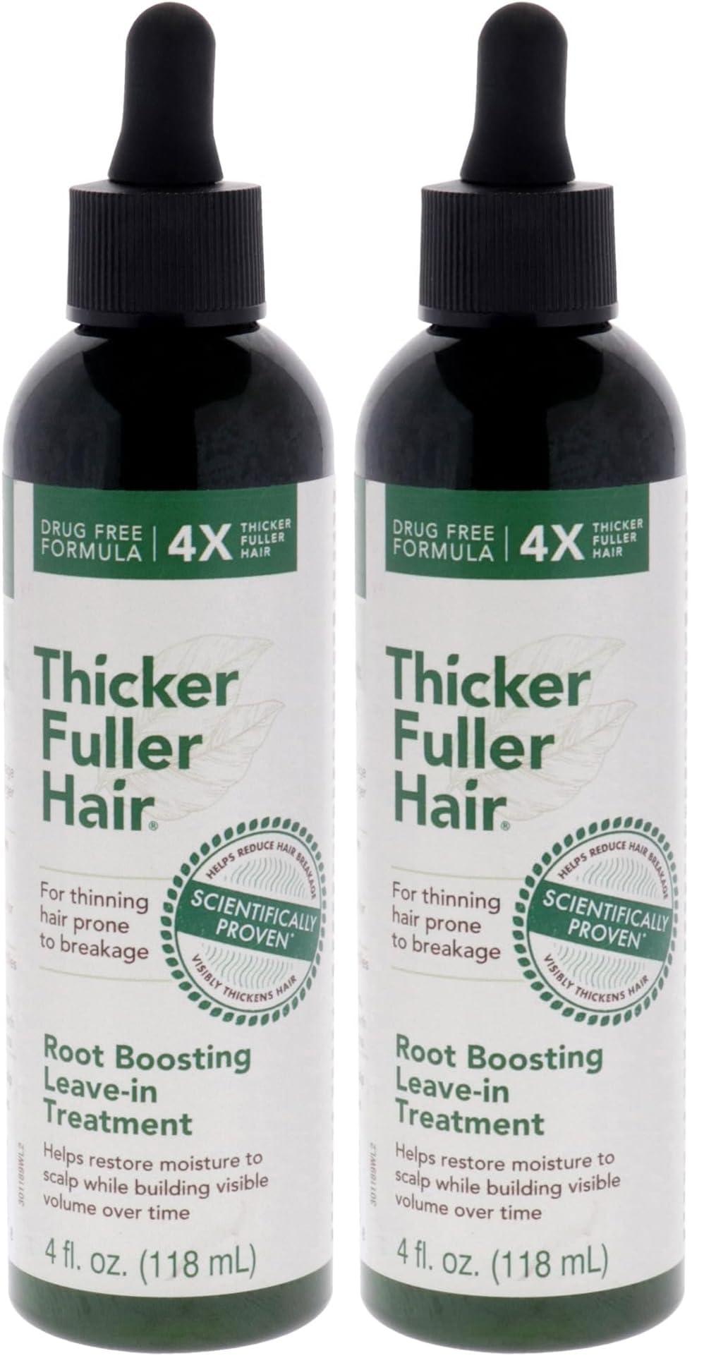 Thicker Fuller Hair Thicker Fuller Hair Hair Scalp and Root Treatment Advanced Thickening Solution - 4oz - Leave-In Restores Moisture While Building Volume - Mongongo & Green Coffee Oils Fortify Hair & Reduce Breakage