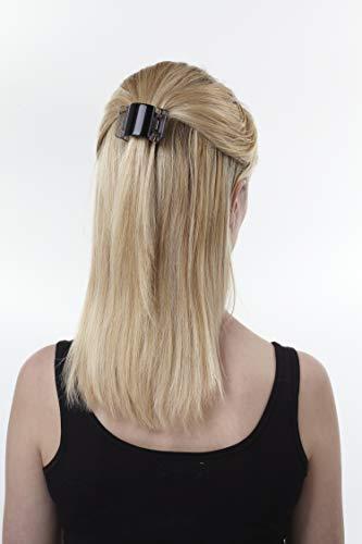 Allure Style Accessories Linziclip Hair Jawclip Midi Black Solid Bundle, 2-Pack