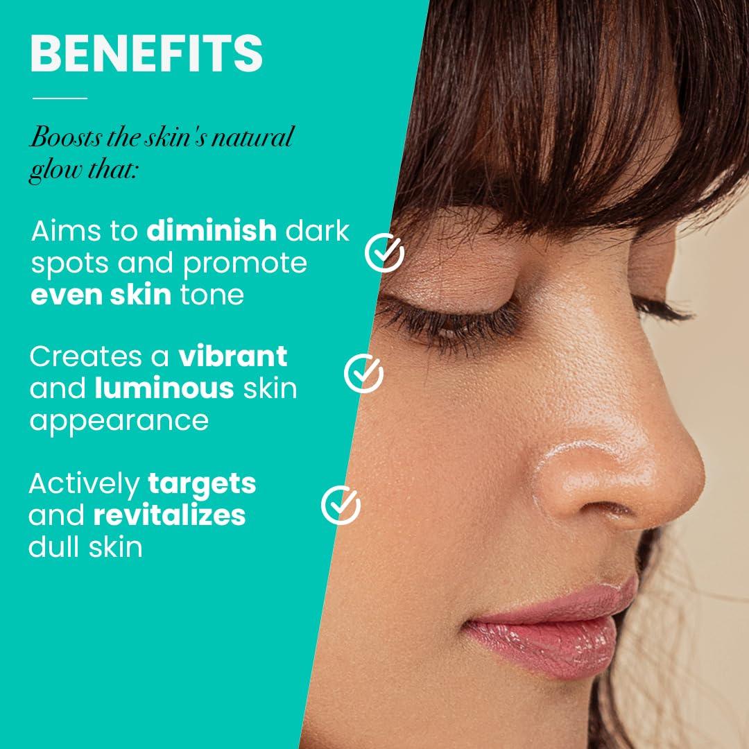 Conatural Conatural Brightening Serum 30ml - Radiant Face Serum, Daily Hydration, Antioxidant-Infused for Luminous Complexion, Water-Based Facial Serum for Radiance