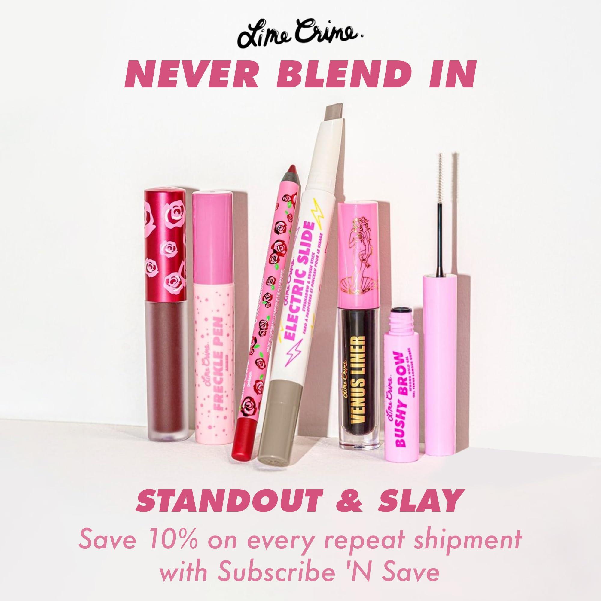 Lime Crime Lime Crime Venus Pigmented Liquid Eyeliner with Precision Brush, Wisteria (Vivid Purple) - Ultra Matte Water-Based Formula is Long-Lasting, Smudge-Proof & Quickly Dries - Vegan & Cruelty-Free