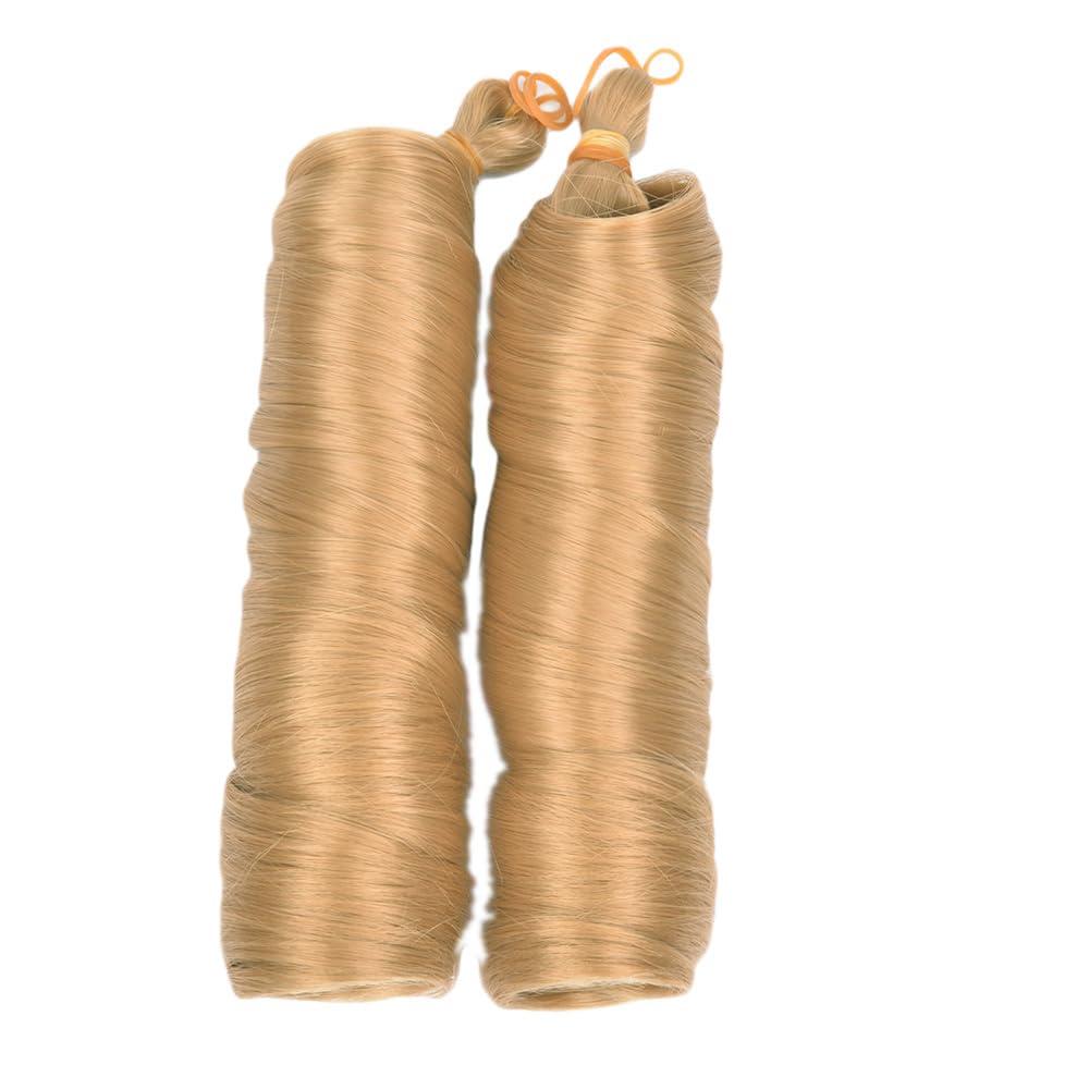 Bciopll 24Inch Curls Loose Wave Spiral Curl Braid Synthetic Hair Ombre Pre Stretched Crochet Braiding Hair For Women 27 24inches 75g#1Pcs