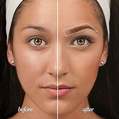 Beyony 8 Sheets Eyebrow Tattoo Stickers, 4D Hair-like Authentic Eyebrows, Brown Imitation Ecological Lazy Natural Tattoo Eyebrow Stickers Waterproof for Woman Makeup Tool for Woman 88 Pairs (Classic Pattern)