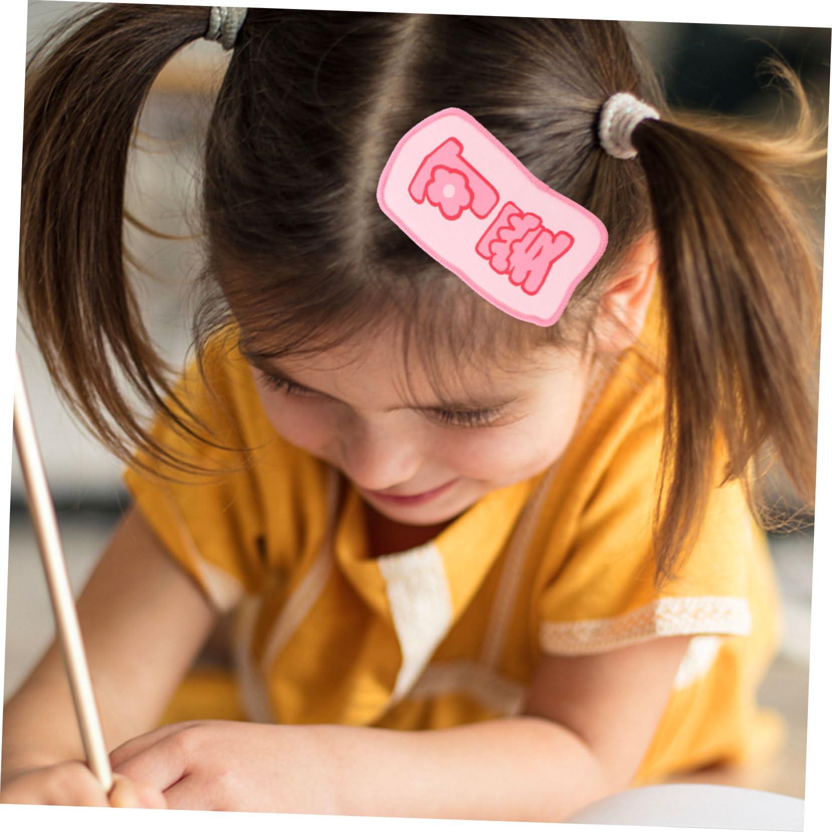 Beavorty Beavorty 15 Pcs Broken Hair Stickers Bangs Stickers Hair Clips for Styling Hair Bang Patch Hair Bang Pad Hair Pads Holders Letter Sticker Makeup Accessories Polyester Modeling Securing Clip