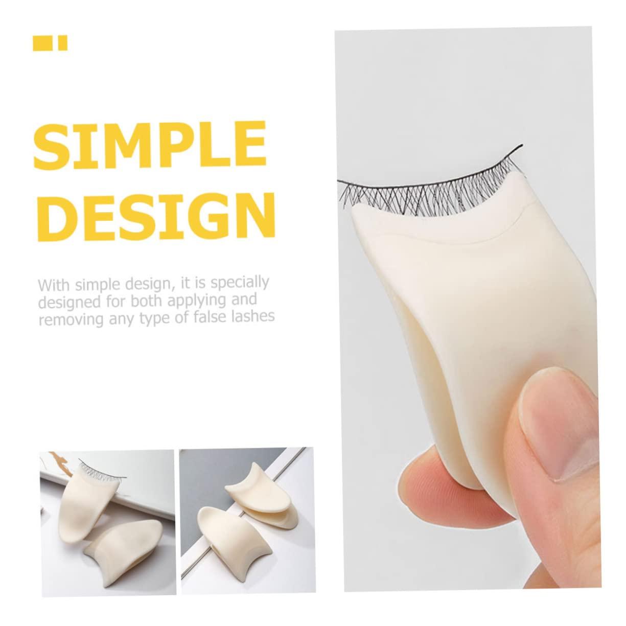 MAGICLULU MAGICLULU 2pcs Eyelash Curler False Eyelash Applicator Eyelash Tweezer Mascara Fake Eyelashes Opener Lashes Buddy Tool Mini Convenient Eyelash Clip Wear-resistant Eyelash Clip Plastic White