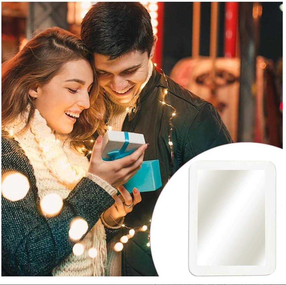 MIHAGUTY MIHAGUTY Magnetic Locker Mirror,5\" x 7\" Small Mirrors School Locker, Bathroom, Household Refrigerator, Locker Accessory, Office Cabinets, and Home (White)