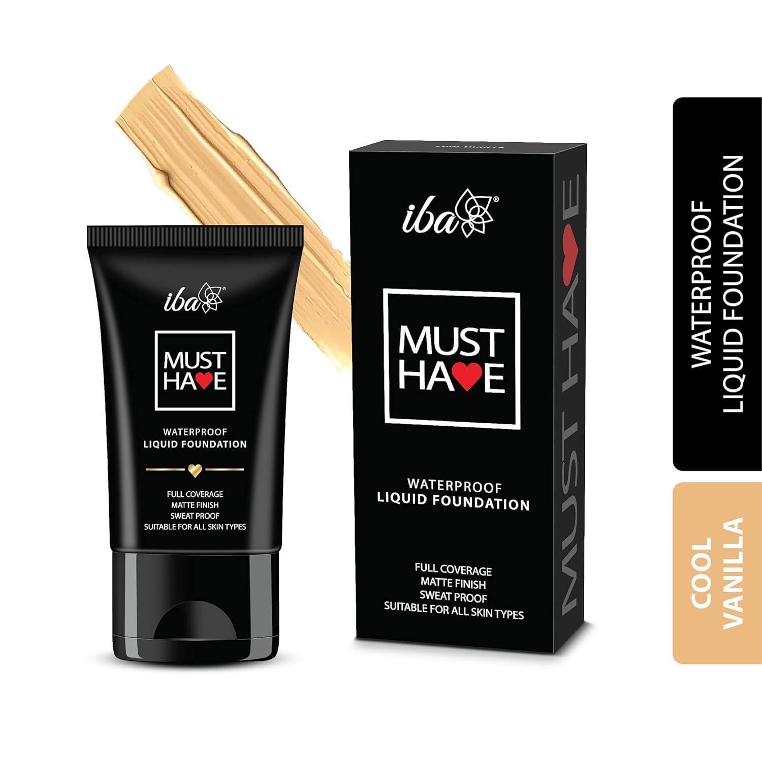 Confianza Must Have Waterproof Liquid Foundation | Full Coverage l Long Lasting | Oil Free & Lightweight Matte Finish l Face Makeup | Halal Certified & Vegan Makeup (Cool Vanila, 30ml)