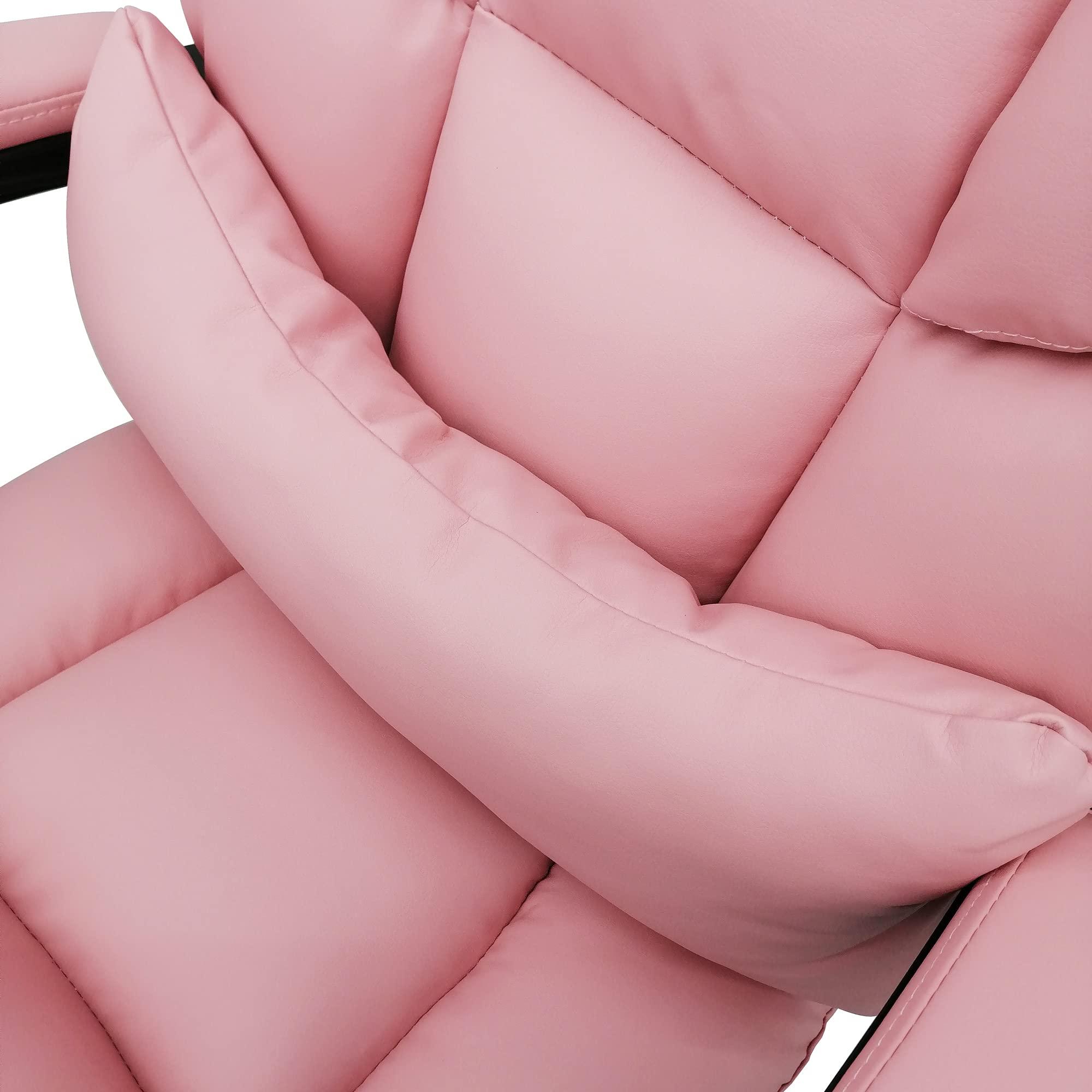 EQCOTWEA EQCOTWEA Beauty Bed Chair Pink Facial Bed Spa Table Salon Chair 360 Degree Rotating Air Pressure Lifting Adjustable Salon Massage Bed Chair for Beauty &Home Office Chair Load Capacity 275LB