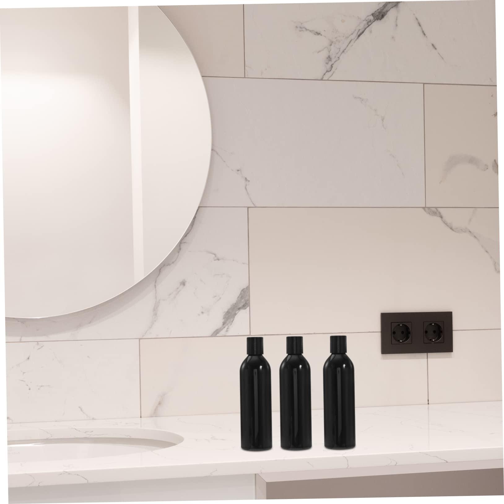 CANIGHT CANIGHT 6pcs 250ml Portable Travel Bottles Press Type Lid Shampoo Dispenser and Lotion Container Black Cosmetic Bottles for Travel Toiletries and Personal Care