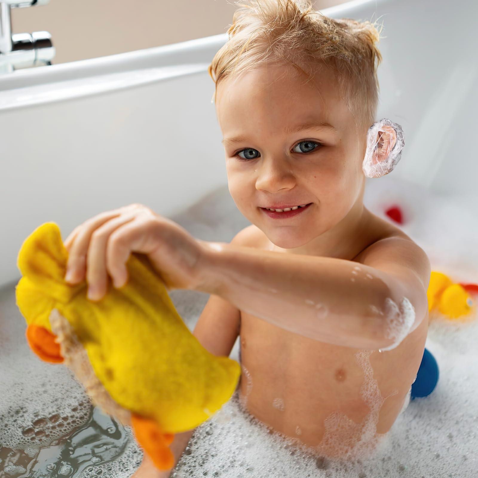 Molain Molain 100 Pack Ear Covers for Shower, Disposable Waterproof Clear Ear Protectors, Plastic Ear Shower Caps, Disposable Ear Protectors for Hair Dye