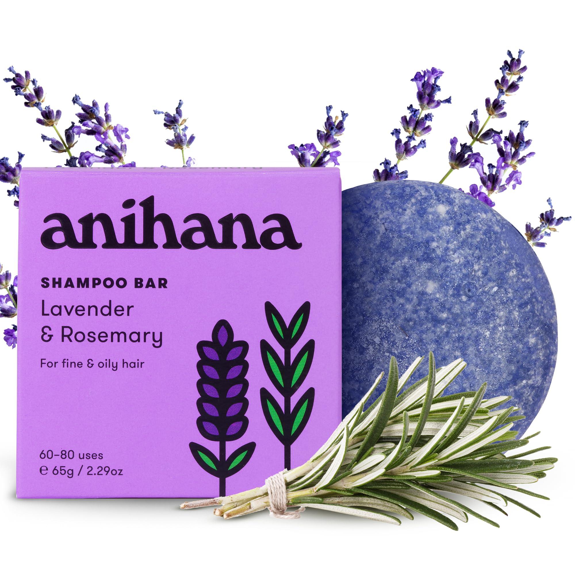 ANIHANA ANIHANA Shampoo Bar for Thin Fine Oily Hair Gives Hair Volume & Body Natural Healthy Look and Shine Paraben Free Lavender and Rosemary 2.29 oz
