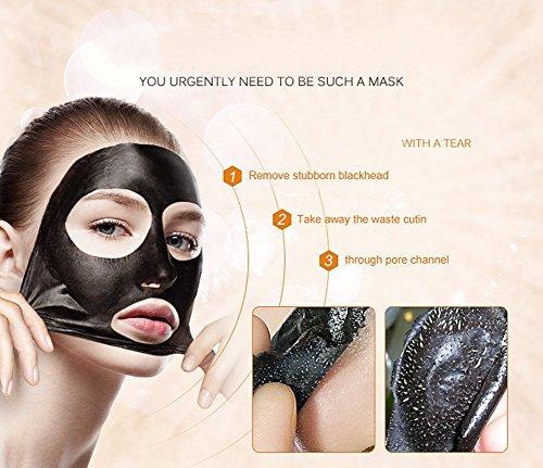 Boolavard Black Forest Spa Black Mask, Black Head Remover Mask, Mineral Black Mud Nose Mask, Blackhead Anti Acne Pore Remover Peel Off Blackhead Mask Deep Cleansing (10pcs)