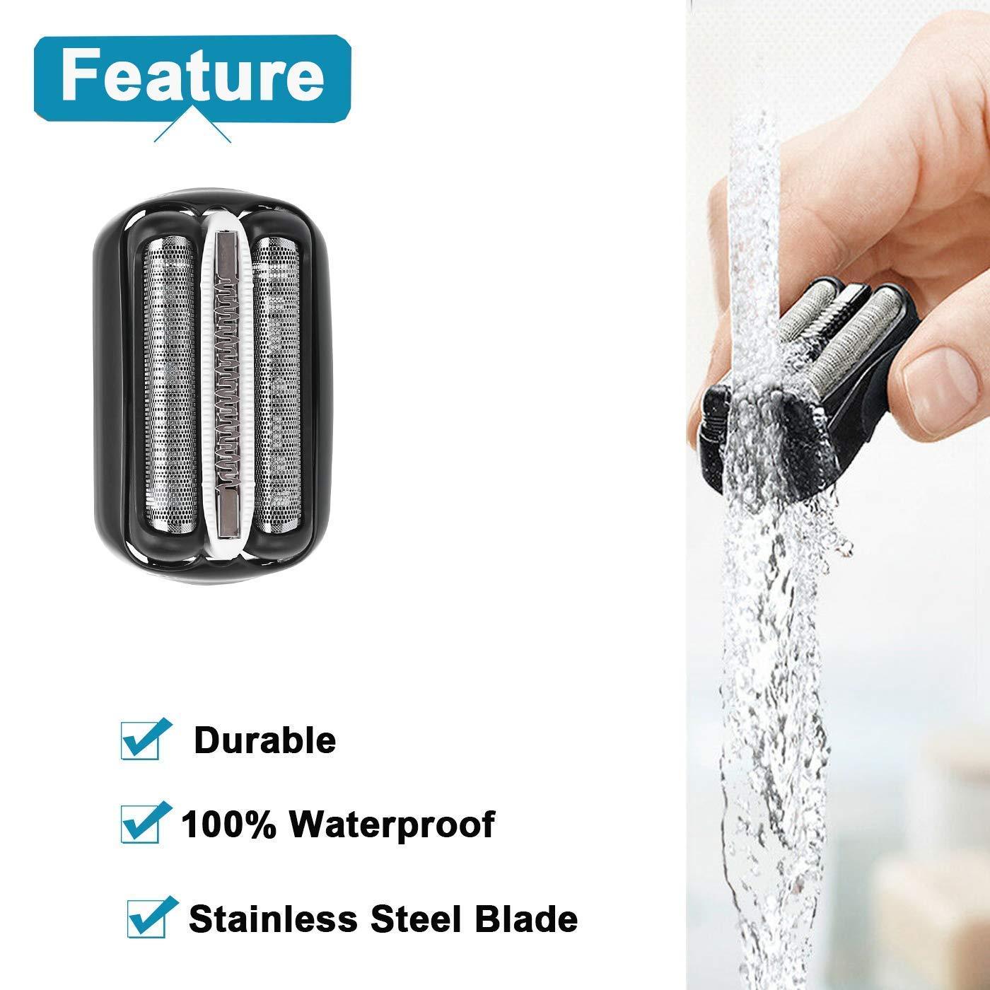 USonline911 Upgraded Series 3 /32B/21B Replacement Shaver Foil&Cutter Cassette Compatible with Braun Series 3 340s (type5414), 340s-4 (type 5414), 345s-4 (type5414), 350cc-4 (type5412), 370cc-4 (type 5412), 350cc