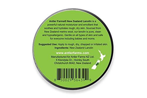Antler Farms Antler Farms - 100% Pure New Zealand Lanolin, 100g, Skin Moisturizer and Protectant, Refined USP Grade Balm