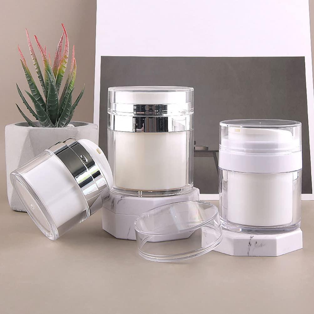 Beaupretty Beaupretty Plastic Shampoo Bottles Clear 3pcs Press Cream Jar Bottles Sun Screens Lotion Lotion Bottle Refillable Bottle Airless Container Cream Dispensers Cream Bottles Pp Vial Travel