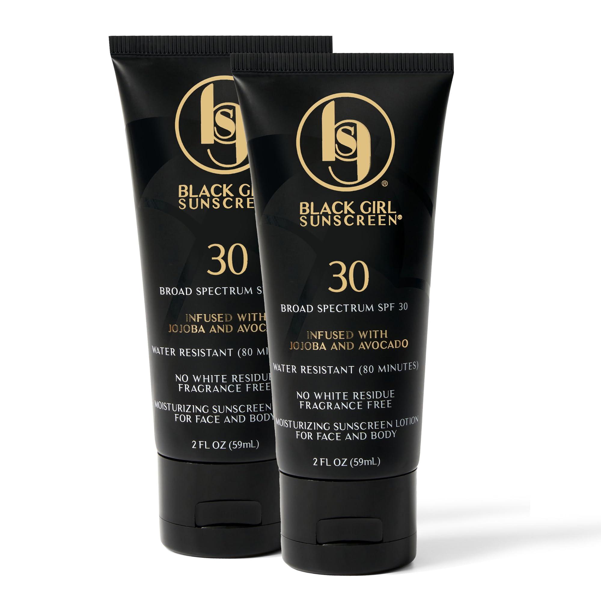 BLACK GIRL SUNSCREEN Black Girl Sunscreen - Face & Body Moisturizing Sunscreen Lotion SPF 30 for Melanin Rich Skin, Leaves no White Cast (SPF-30-4oz)